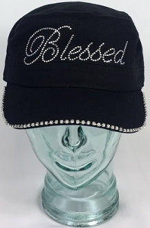 Blessed With Swarovski Brim Edge Hat