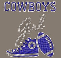 Cowboys Girl with Tennis Shoes and Football
