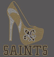 Saints text with FDL Heel